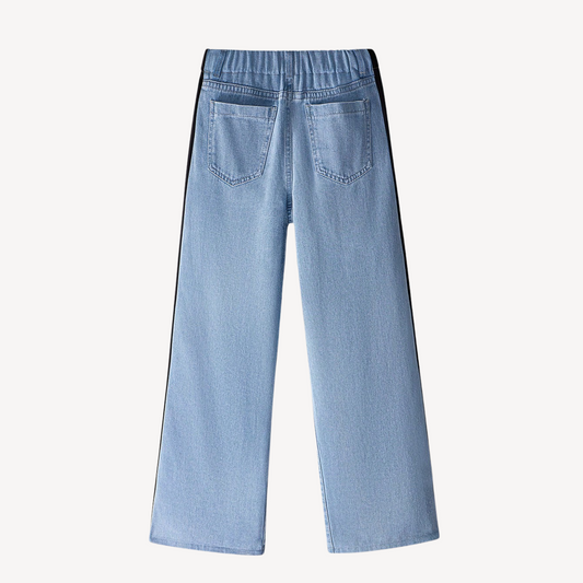Jeans Anchos Rayados Mujer | Wide Leg